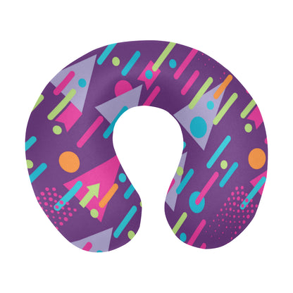 90s Pattern Print Design 4 U-Shaped Travel Neck Pillow