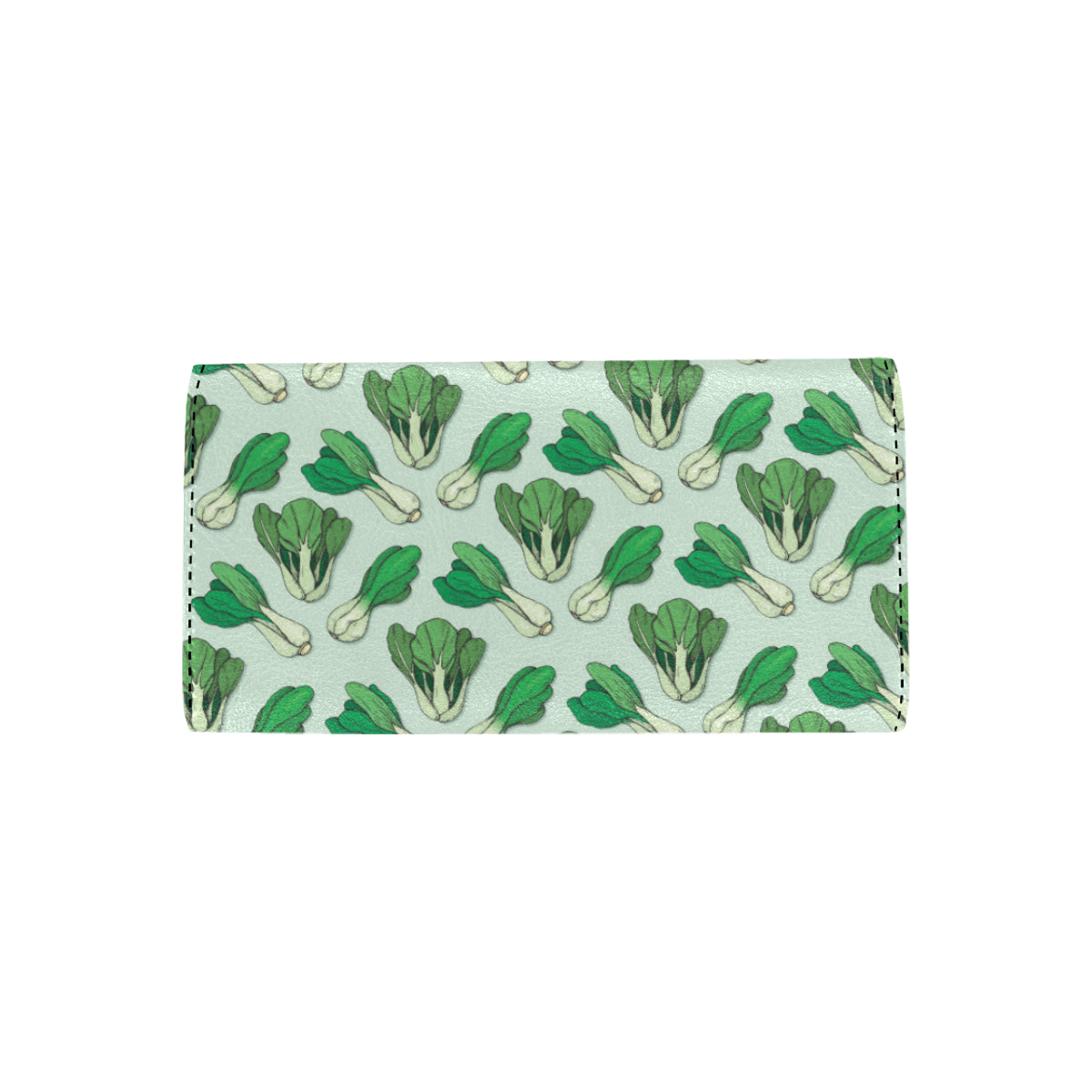 Bok Choy Pattern Print Design 01 Women's Trifold Wallet