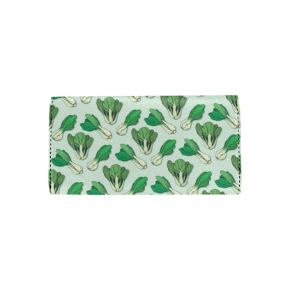 Bok Choy Pattern Print Design 01 Women's Trifold Wallet