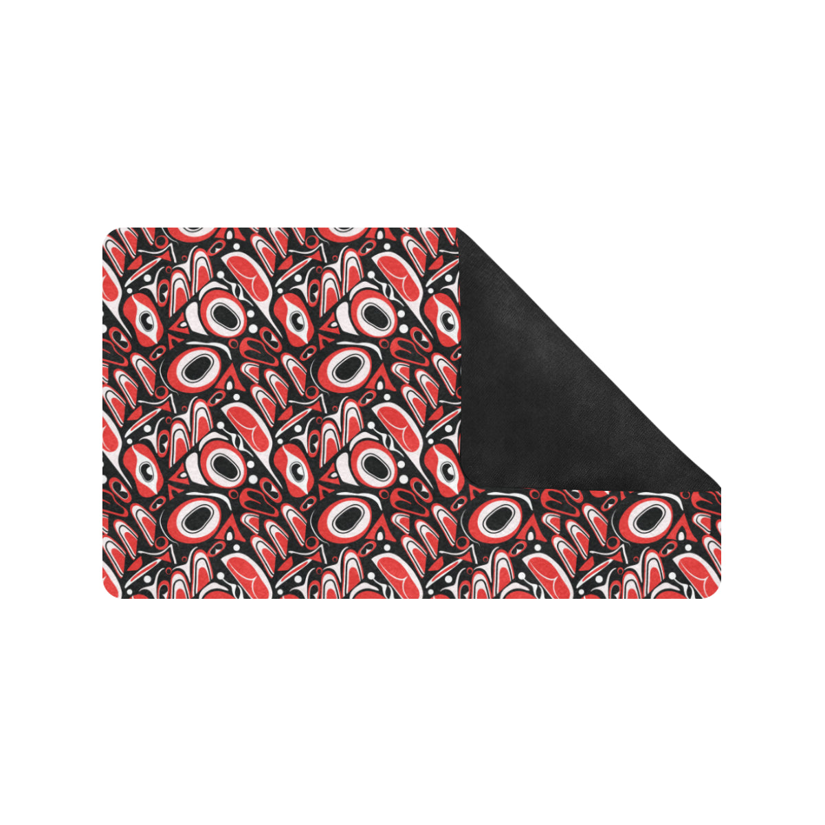 Totem Pole Texture Design Rubber Doormat