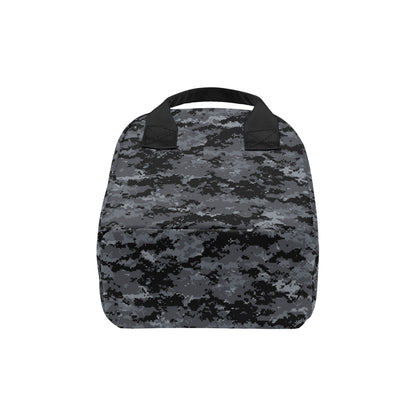 ACU Digital Black Camouflage Insulated Lunch Bag