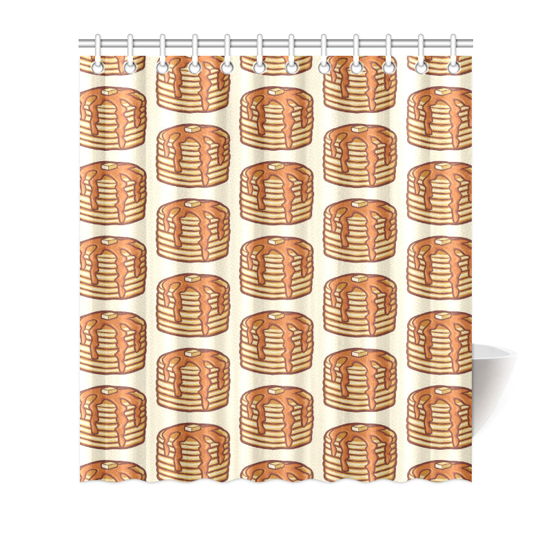 Pancake Pattern Print Design A02 Shower Curtain