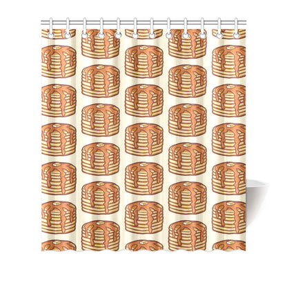 Pancake Pattern Print Design A02 Shower Curtain