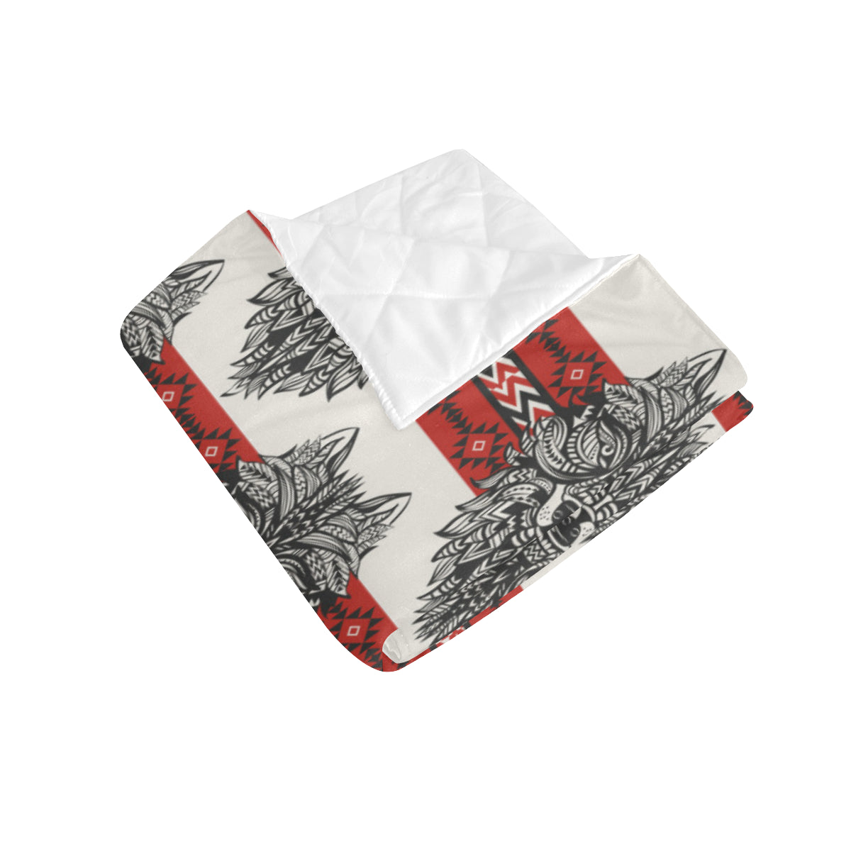 Native Indian Wolf Premium Quilt