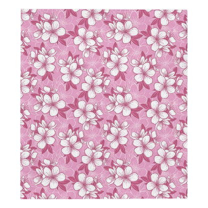 Cherry Blossom Pattern Print Design CB02 Premium Quilt