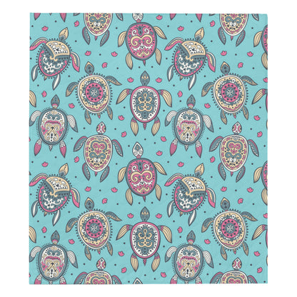 Sea Turtle Art Pattern Premium Quilt
