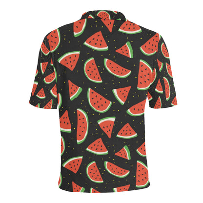 Watermelon Pattern Print Design WM09 Men Polo Shirt