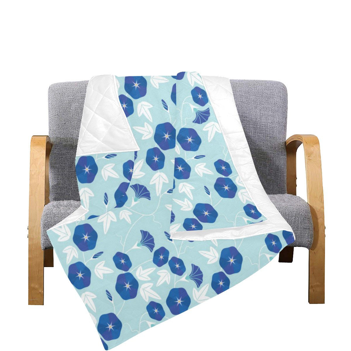 Morning Glory Pattern Print Design MG07 Premium Quilt