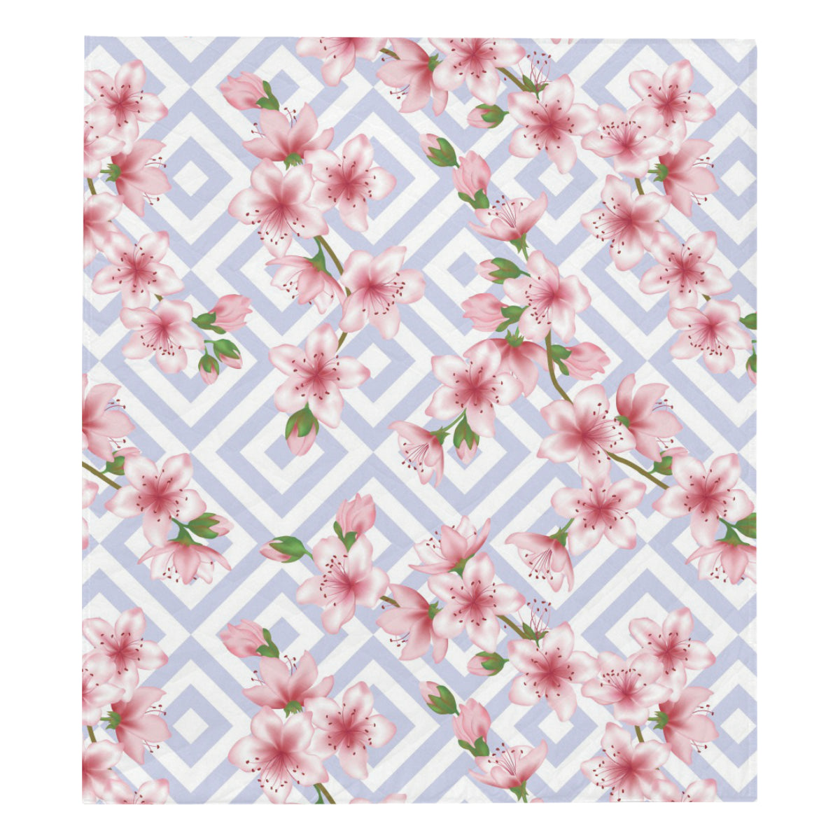 Cherry Blossom Pattern Print Design CB07 Premium Quilt