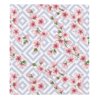 Cherry Blossom Pattern Print Design CB07 Premium Quilt