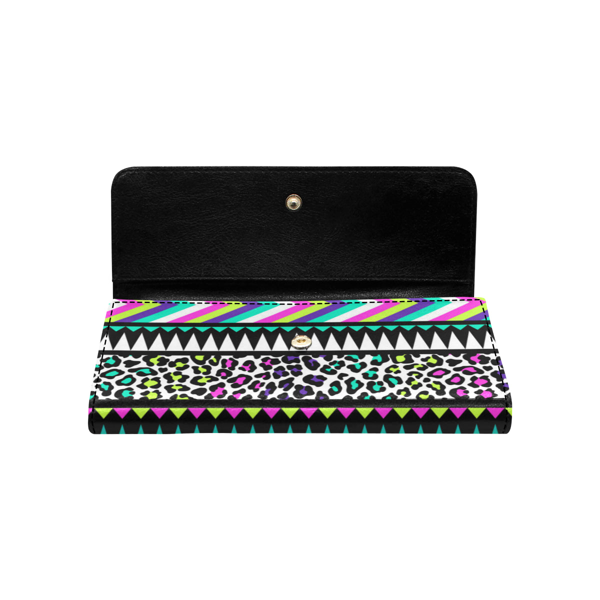 Animal Skin Aztec Rainbow Women's Trifold Wallet