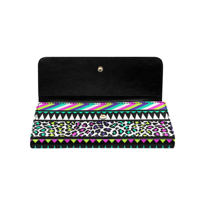 Animal Skin Aztec Rainbow Women's Trifold Wallet