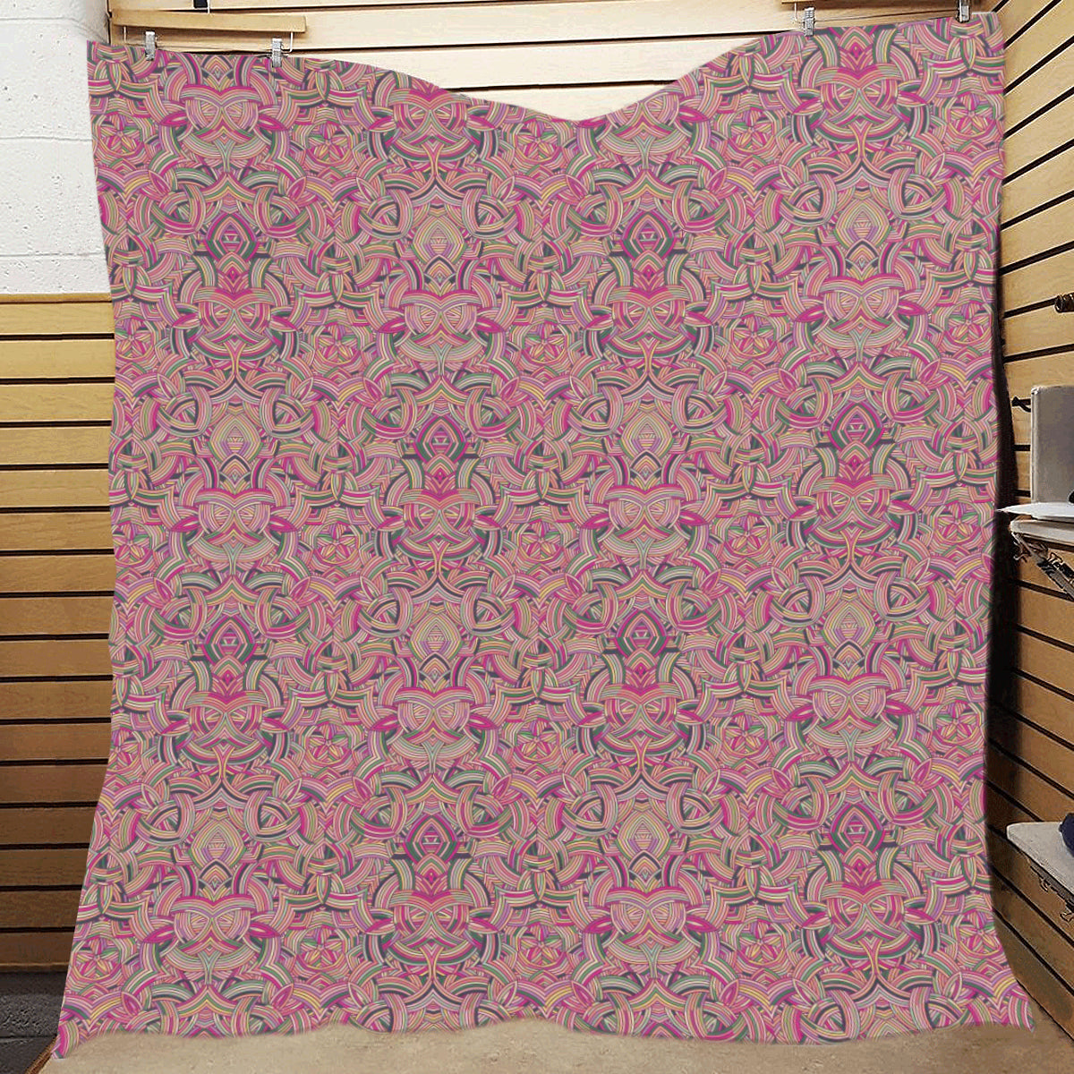 Celtic Pattern Print Design 04 Premium Quilt