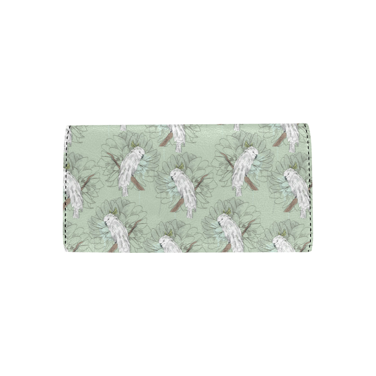 Cockatiel Pattern Print Design 01 Women's Trifold Wallet
