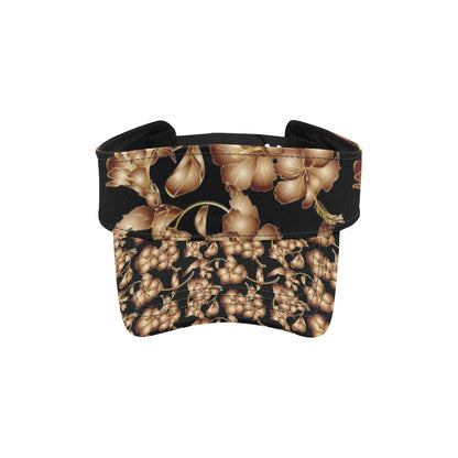 Brown Hibiscus Pattern Print Design HB06 Unisex Sun Visor