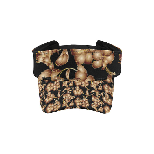 Brown Hibiscus Pattern Print Design HB06 Unisex Sun Visor