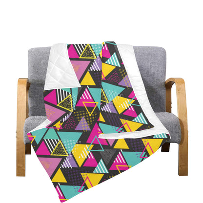 Geometric Colorful Pattern Print Design 02 Premium Quilt
