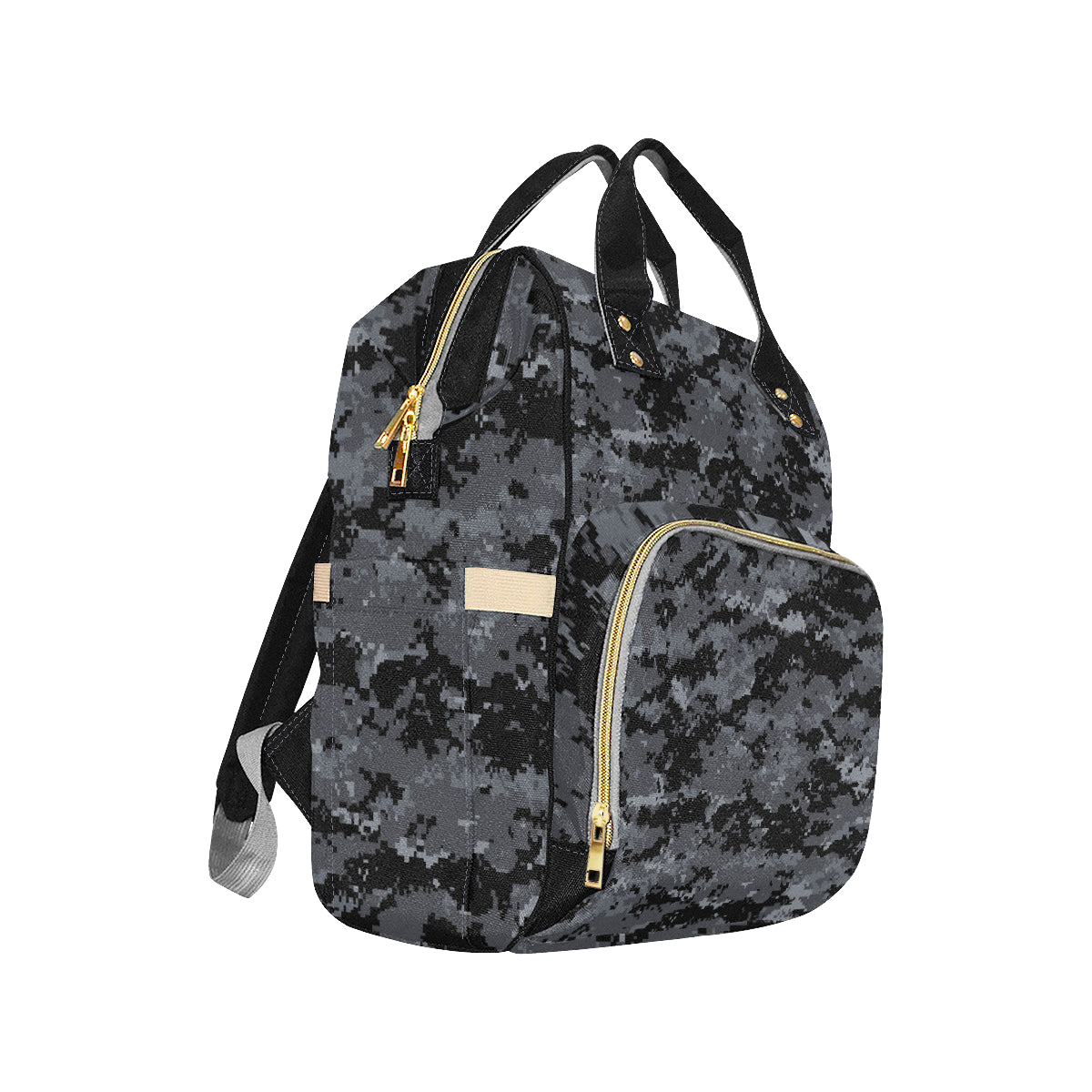 ACU Digital Black Camouflage Diaper Bag Backpack