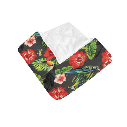 Tropical Flower Pattern Print Design TF04 Premium Quilt