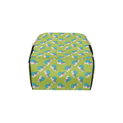 Piano Pattern Print Design 03 Diaper Bag Backpack