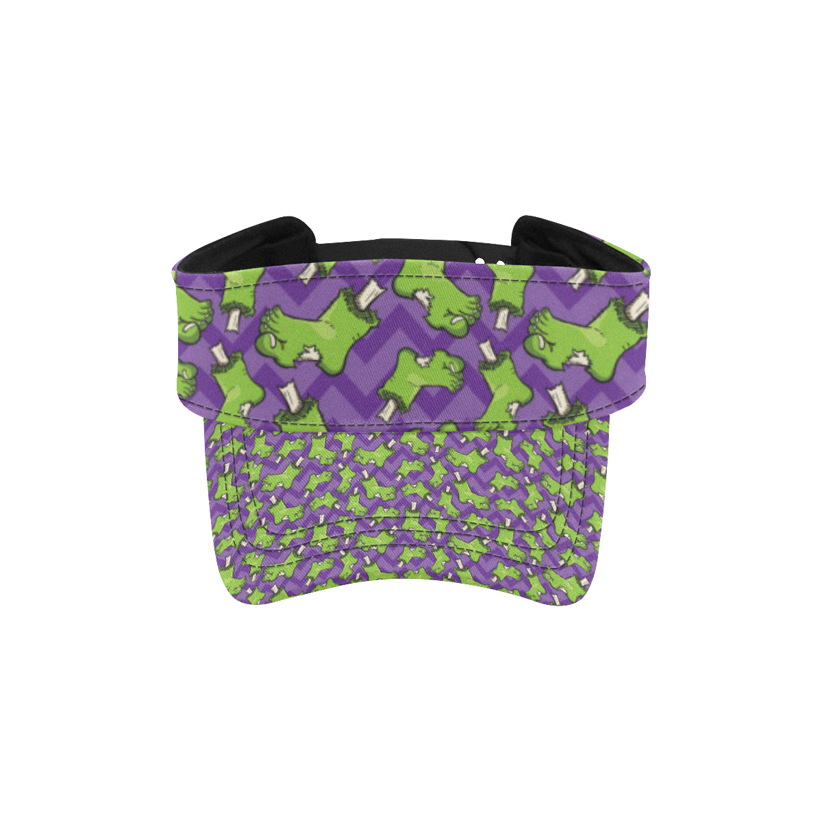 Zombie Foot Design Pattern Print Unisex Sun Visor