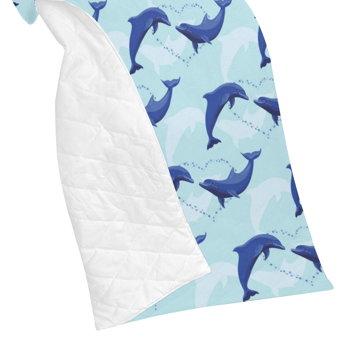 Dolphin Heart Pattern Premium Quilt