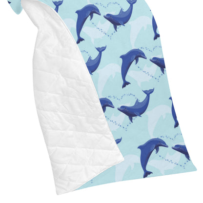 Dolphin Heart Pattern Premium Quilt