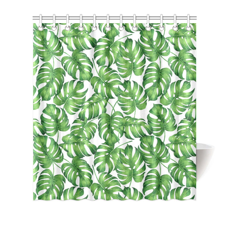 Palm Leaves Pattern Print Design PL08 Shower Curtain