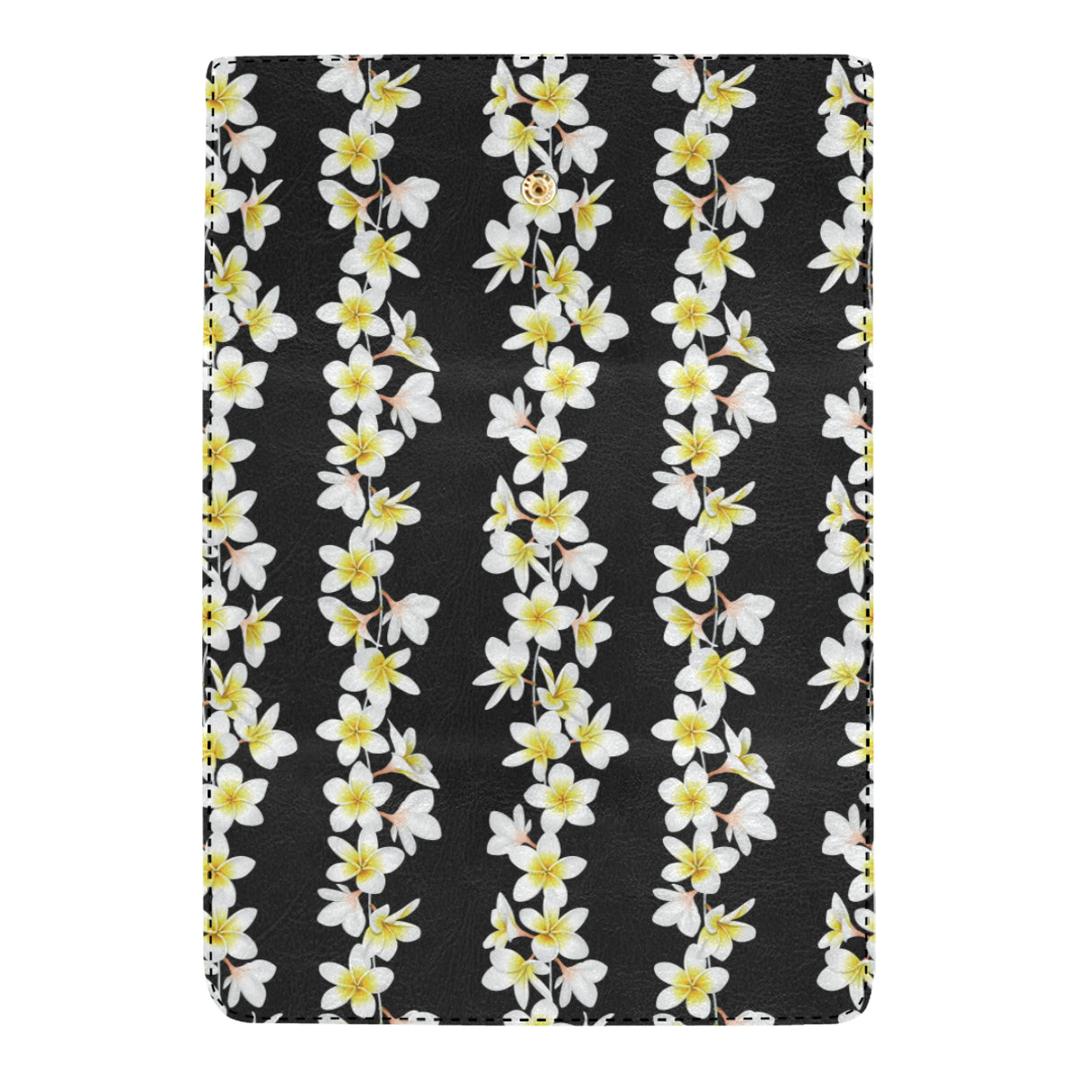 White Plumeria Pattern Print Design PM08 Women's Trifold Wallet