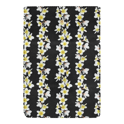 White Plumeria Pattern Print Design PM08 Women's Trifold Wallet