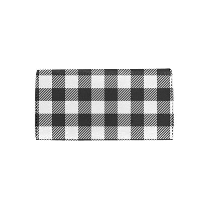 Buffalo check Black white Pattern Print Design 04 Women's Trifold Wallet