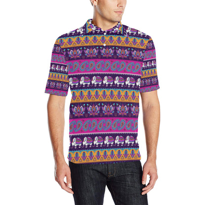 Boho Indian Style Pattern Men Polo Shirt