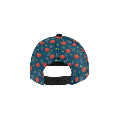 Basketball Classic Print Pattern Snapback Cap
