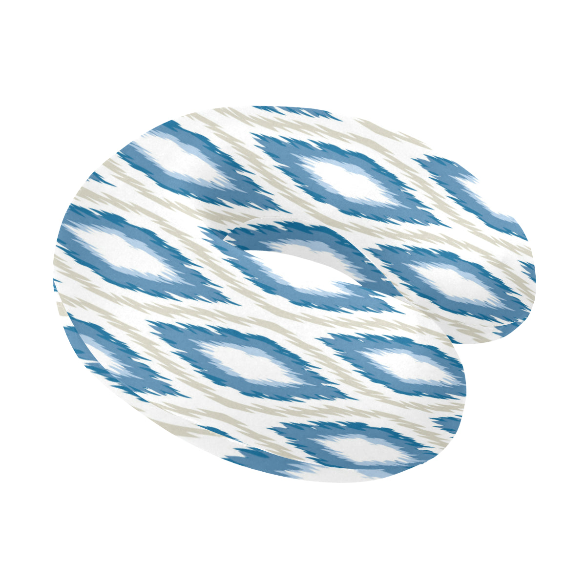 Ikat Pattern Print Design 02 U-Shaped Travel Neck Pillow