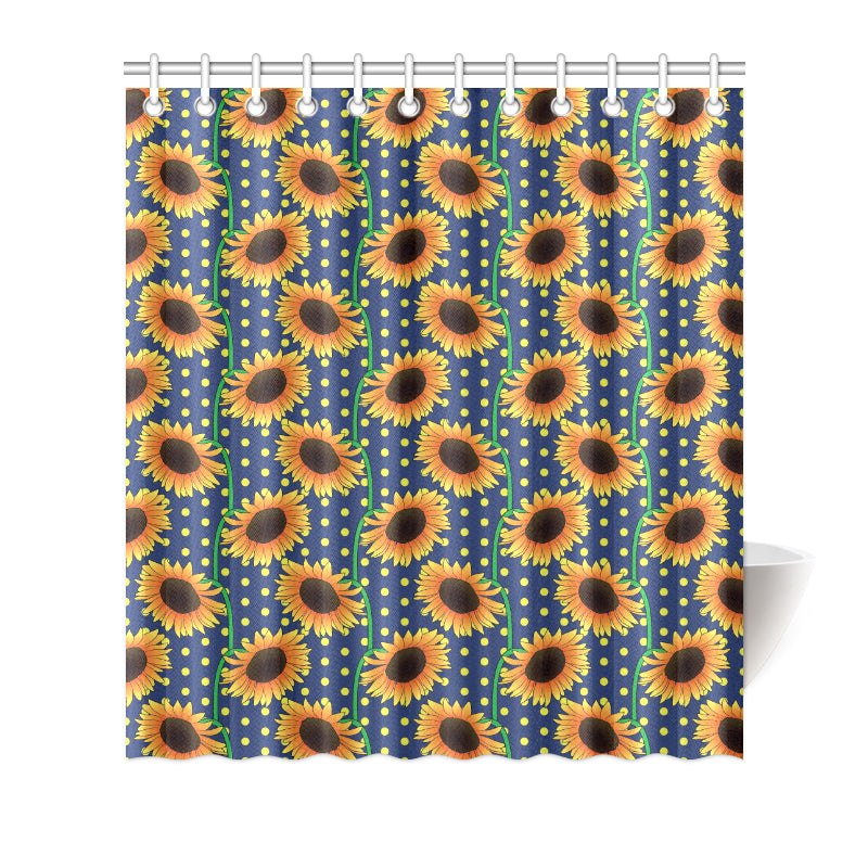 Sunflower Pattern Print Design SF03 Shower Curtain