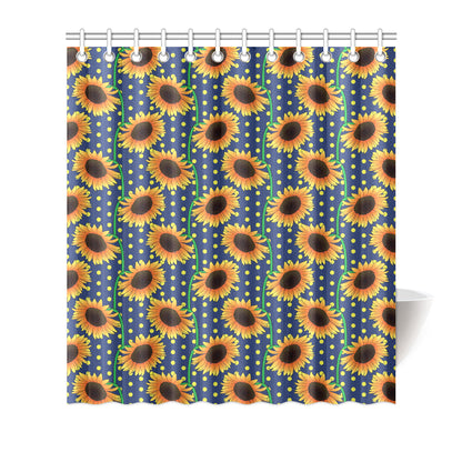 Sunflower Pattern Print Design SF03 Shower Curtain