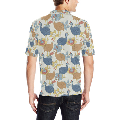Guinea Fowl Pattern Print Design 01 Men Polo Shirt