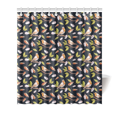 Birds Pattern Print Design 02 Shower Curtain