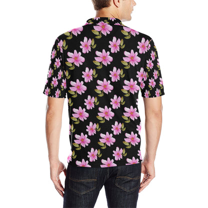 Magnolia Pattern Print Design MAG06 Men Polo Shirt