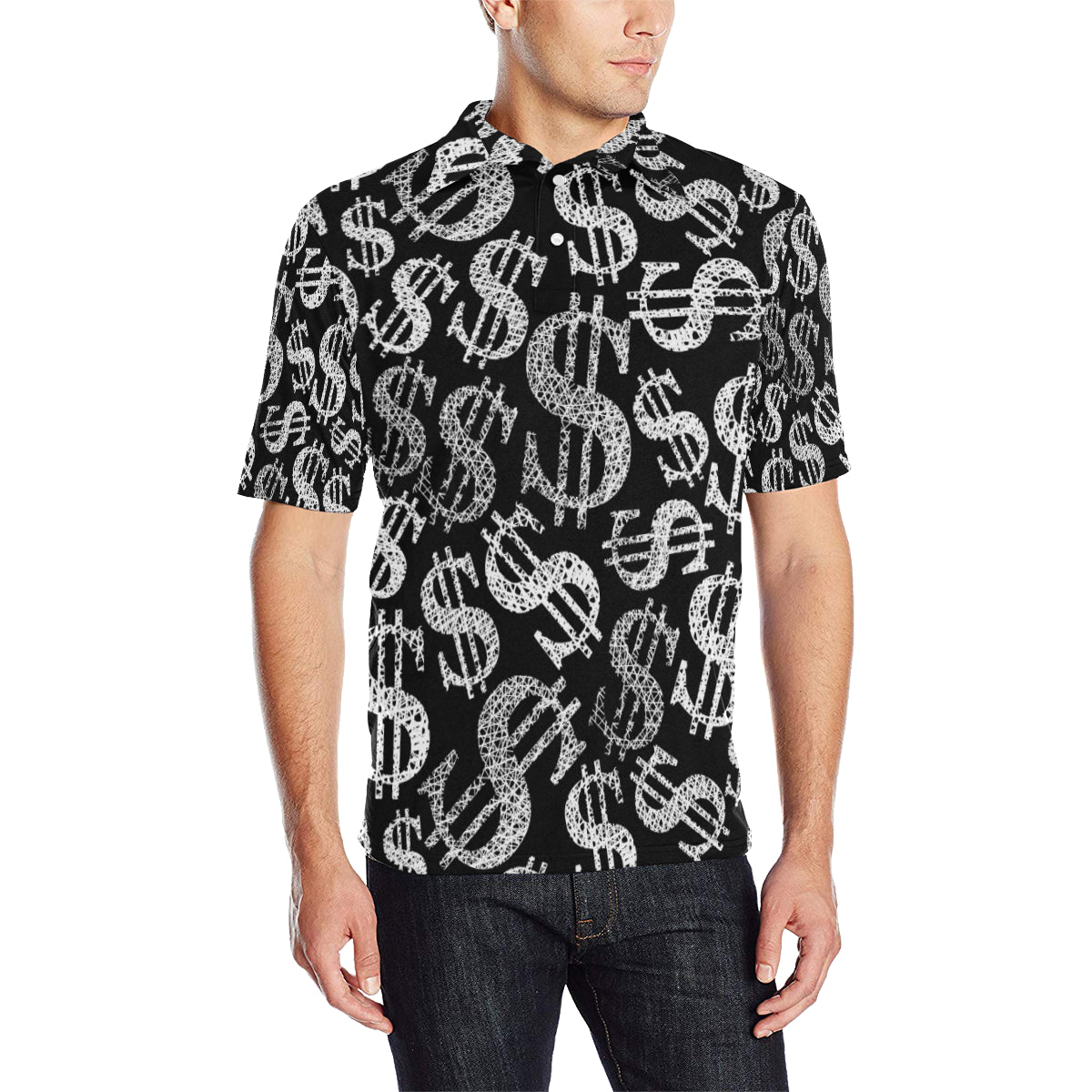 Money Pattern Print Design 02 Men Polo Shirt