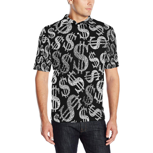 Money Pattern Print Design 02 Men Polo Shirt