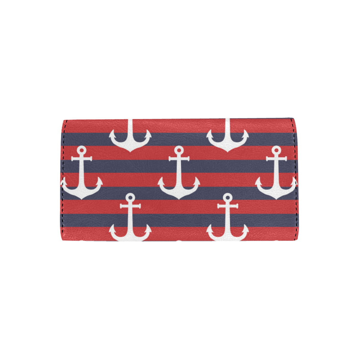 Nautical Pattern Print Design A05 Women's Trifold Wallet