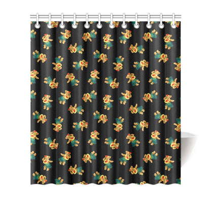 Hula Bear Pattern Print Design 06 Shower Curtain