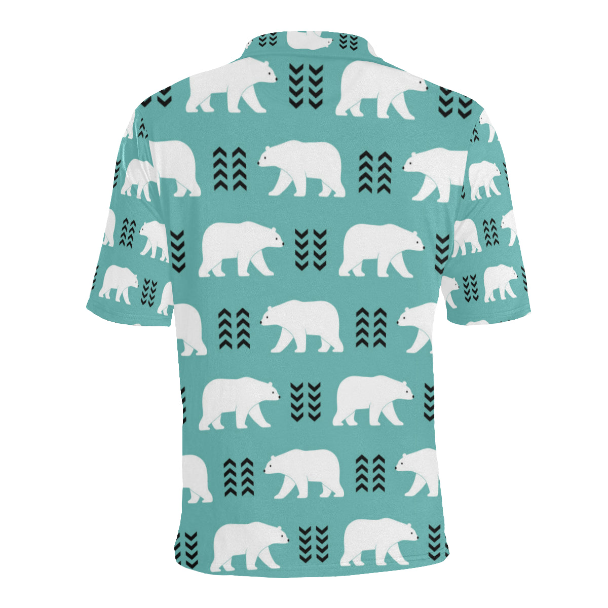 Polar Bear Pattern Print Design A05 Men Polo Shirt