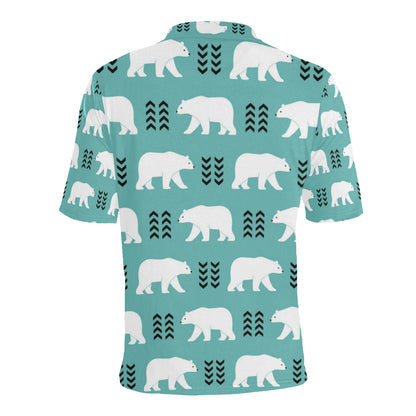 Polar Bear Pattern Print Design A05 Men Polo Shirt