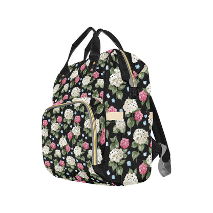 Hydrangea Pattern Print Design HD09 Diaper Bag Backpack