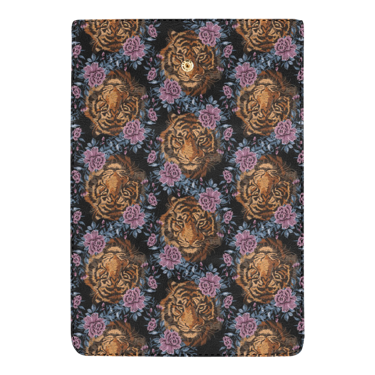 Tiger Head Floral Women's Trifold Wallet