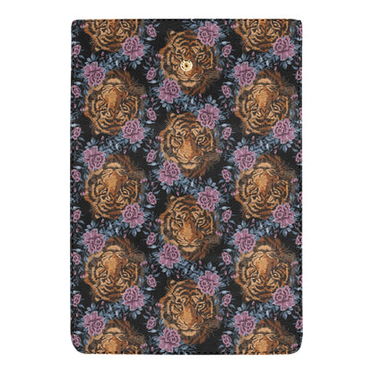 Tiger Head Floral Women's Trifold Wallet