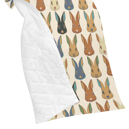Rabbit Pattern Print Design RB04 Premium Quilt
