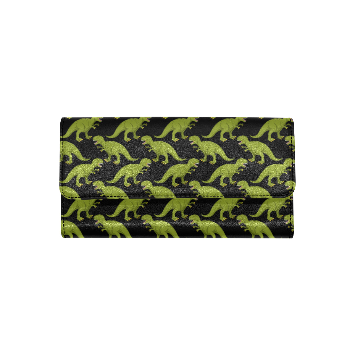 T Rex Pattern Print Design A02 Women's Trifold Wallet
